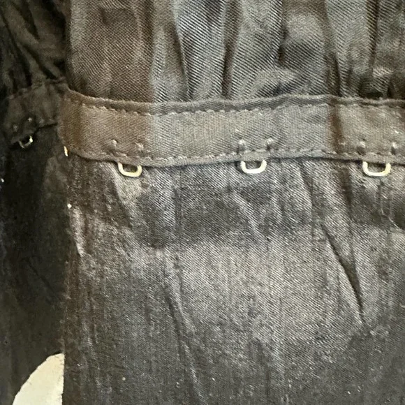 Lee Anderson Black Pleated Crinkle Maxi Pull On Skirt sz 2=XL - Picture 7 of 7